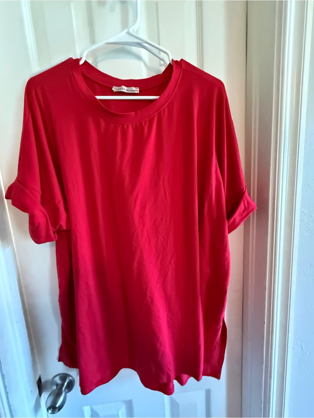 Zenana Set - Casual Women's Red Short-Sleeve Top